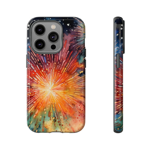 Summer Fireworks in Watercolor - Impact Resistant Phone Case